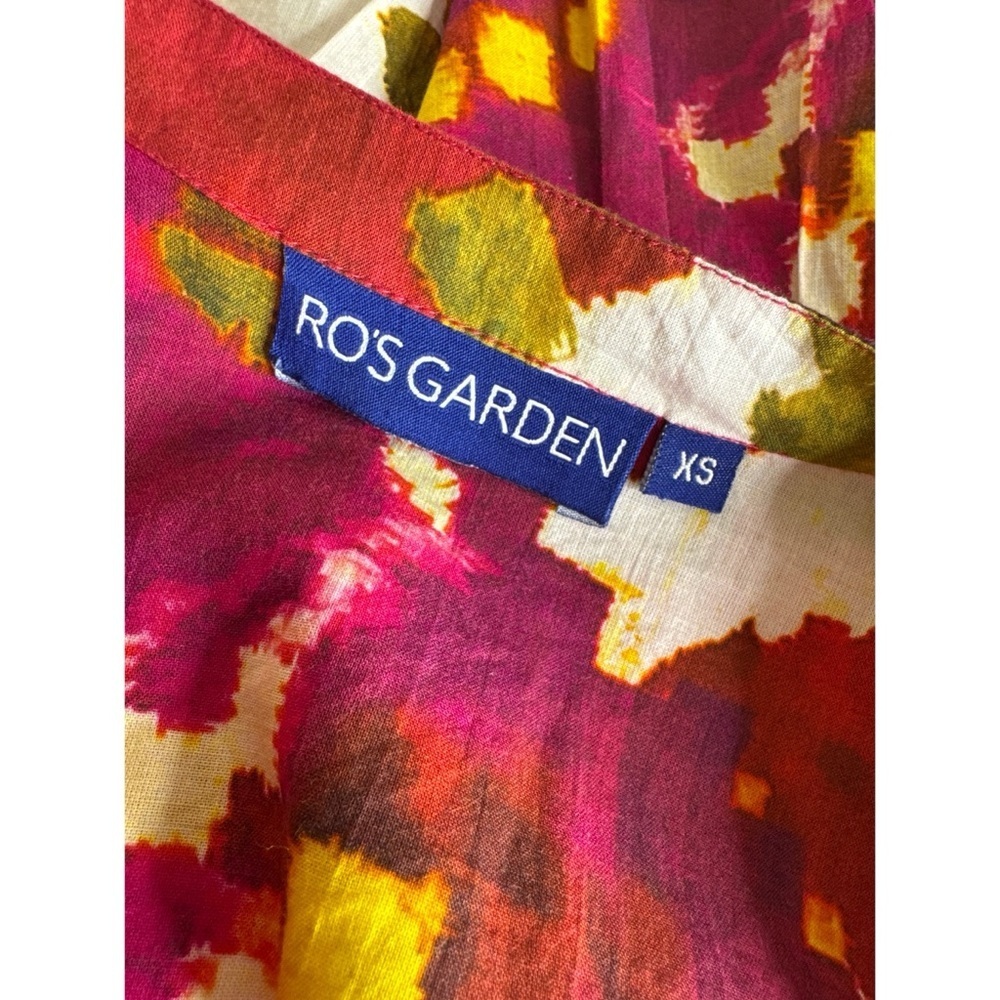 Ro’s Garden Talia Kobe Pink 3/4 Sleeve Button Down Dress Size XS - Picture 5 of 8